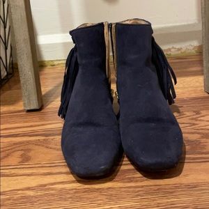 Free People suede fringe booties